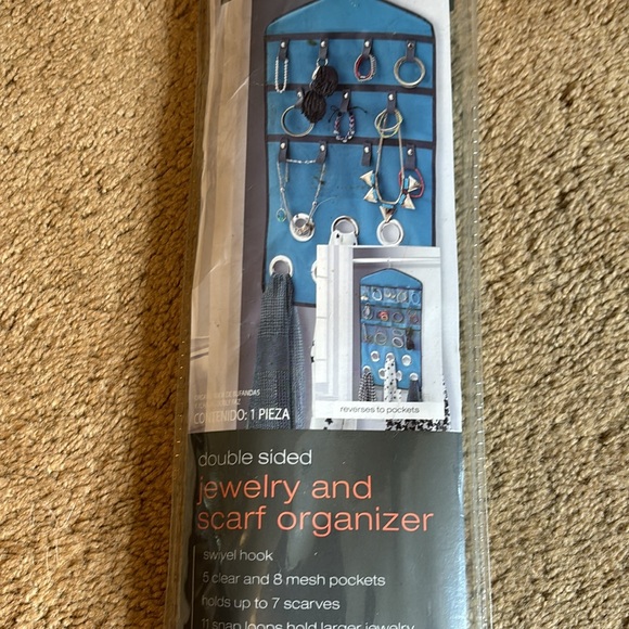 Hanging Jewelry Organizer by Easy Home Solutions 16” x 33” Double Sided New - Picture 6 of 6